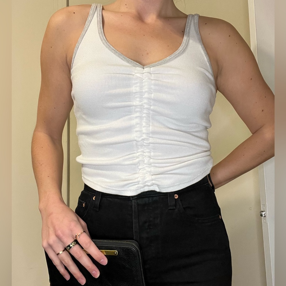 Abercrombie and fitch ruched tank top